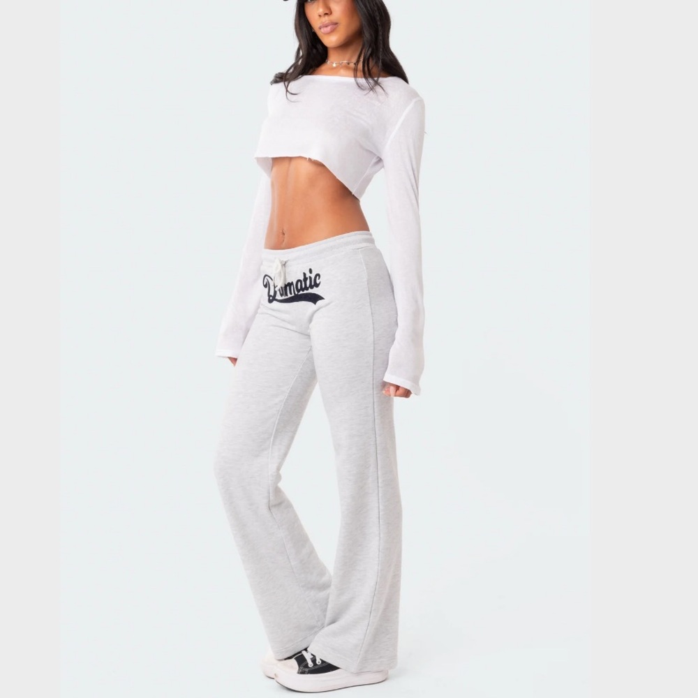 ❤️NWOT Edikted semi sheer long sleeve crop top white small - Picture 10 of 10